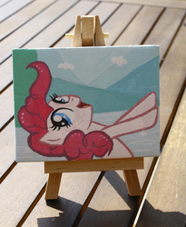 Size: 819x1000 | Tagged: safe, artist:timatae, pinkie pie, g4, female, painting, solo, traditional art