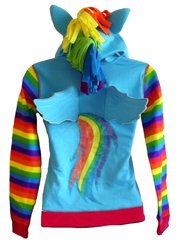Size: 1100x1500 | Tagged: safe, rainbow dash, g4, clothes, hoodie, photo, wings