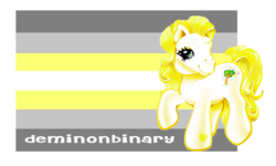 Size: 401x240 | Tagged: safe, breezie (g3), g3, deminonbinary, deminonbinary pride flag, pinkiepony, pride, pride flag, tumblr