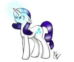 Size: 674x562 | Tagged: safe, artist:rainbowdash-swag, rarity, pony, unicorn, g4, female, magic, mare, solo