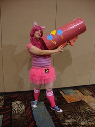 Size: 3000x4000 | Tagged: safe, pinkie pie, human, g4, cosplay, irl, irl human, party cannon, photo