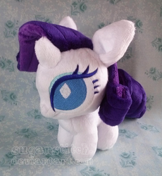 Size: 809x879 | Tagged: safe, artist:sugarstitch, rarity, g4, irl, photo, plushie, solo, wingding eyes