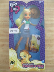 Size: 1200x1600 | Tagged: safe, applejack, equestria girls, g4, boots, cowboy boots, doll, female, irl, photo, toy