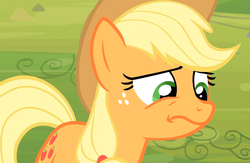 Size: 1658x1080 | Tagged: safe, screencap, applejack, earth pony, pony, bats!, g4, cropped, female, mare, solo