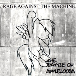 Size: 500x500 | Tagged: safe, album, album cover, battle of los angeles, parody, rage against the machine