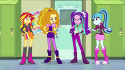 Size: 1269x717 | Tagged: safe, adagio dazzle, aria blaze, sonata dusk, sunset shimmer, equestria girls, g4, my little pony equestria girls: rainbow rocks, female, gem, siren gem, the dazzlings