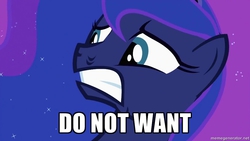 Size: 993x559 | Tagged: safe, princess luna, g4, do not want, image macro, meme