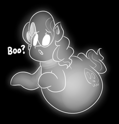 Size: 620x648 | Tagged: safe, artist:secretgoombaman12345, diamond tiara, ghost, ghost pony, ask chubby diamond, g4, chubby, chubby diamond, solo