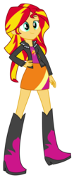 Size: 4000x9559 | Tagged: safe, artist:masem, sunset shimmer, equestria girls, g4, my little pony equestria girls: rainbow rocks, .svg available, absurd resolution, female, hand on hip, simple background, solo, transparent background, vector