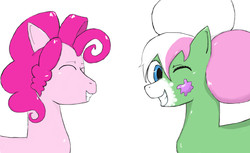 Size: 1600x980 | Tagged: safe, artist:zombiechococherry, pinkie pie, oc, g4, bubble berry, rule 63