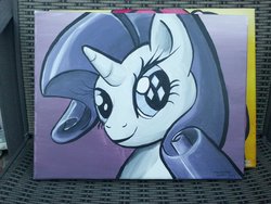 Size: 800x600 | Tagged: safe, artist:ghostlymuse, rarity, g4, painting, solo