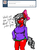 Size: 582x744 | Tagged: safe, artist:thecherrysodaaskblog, oc, oc only, oc:cherry soda, anthro, tumblr:thecherrysodaaskblog, chubby, clothes, hair bow, hips, shorts, style emulation, sweater, tumblr, turtleneck