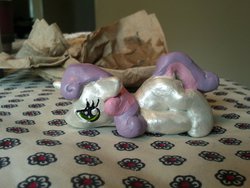 Size: 800x600 | Tagged: safe, artist:ghostlymuse, sweetie belle, g4, craft, scooting, sculpture