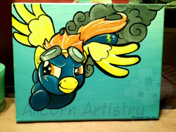 Size: 800x600 | Tagged: safe, artist:ghostlymuse, spitfire, g4, painting, traditional art