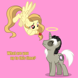 Size: 4500x4500 | Tagged: safe, artist:estories, discord, oc, oc:alice goldenfeather, g4, absurd resolution, halo, pony discord