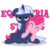 Size: 1029x963 | Tagged: safe, artist:estories, pinkie pie, oc, oc:silverlay, earth pony, original species, pony, umbra pony, g4, ^^, eyes closed, female, floppy ears, mare, recolor, simple background, transparent background