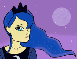 Size: 3300x2550 | Tagged: safe, artist:japanerd1, princess luna, human, g4, female, high res, humanized, moon, solo