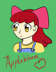 Size: 2975x3850 | Tagged: safe, artist:japanerd1, apple bloom, human, g4, high res, humanized