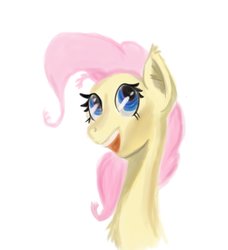 Size: 441x483 | Tagged: safe, artist:candytheevil, fluttershy, g4, alternate hairstyle, female, solo