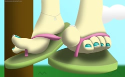 Size: 1135x703 | Tagged: safe, artist:facelesssoles, fluttershy, human, equestria girls, g4, feet, fetish, flip flops, flip-flops, foot fetish, foot focus, giantess, legs, macro, nail polish, pictures of legs, sandals