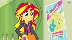 Size: 1136x640 | Tagged: safe, screencap, sunset shimmer, equestria girls, g4, my little pony equestria girls: rainbow rocks, female, solo