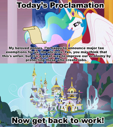 Size: 1021x1149 | Tagged: safe, princess celestia, g4, celestia's proclamation, exploitable meme, meme, mitt romney, tyrant celestia