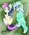 Size: 1536x1812 | Tagged: safe, artist:rockarboom, bon bon, lyra heartstrings, sweetie drops, earth pony, pony, unicorn, g4, duo, on back, smiling, underhoof