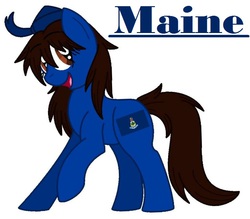 Size: 812x710 | Tagged: dead source, safe, artist:happydays64, pony, hetalia, maine, nation ponies, ponified, solo, state ponies