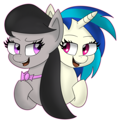 Size: 3169x3241 | Tagged: safe, artist:nuke928, dj pon-3, octavia melody, vinyl scratch, g4, duet, high res