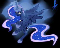 Size: 2159x1727 | Tagged: safe, artist:gluxar, princess luna, g4, female, solo