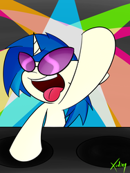 Size: 1024x1365 | Tagged: safe, artist:xodiaq, artist:xodiaq666, dj pon-3, vinyl scratch, g4, female, solo