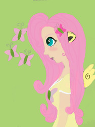 Size: 3000x4000 | Tagged: safe, artist:drenelttil, fluttershy, human, anthro, g4, eared humanization, female, humanized, solo, winged humanization