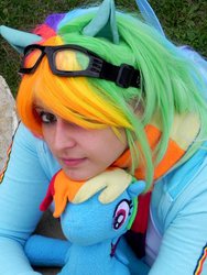 Size: 900x1200 | Tagged: safe, artist:kurobatcat, rainbow dash, human, g4, cosplay, irl, irl human, photo