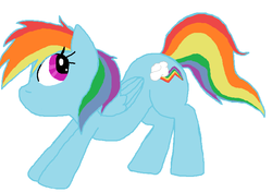 Size: 700x492 | Tagged: safe, artist:curiiosiity, rainbow dash, pegasus, pony, g4, female, looking up, solo