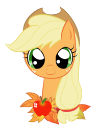 Size: 1536x2048 | Tagged: safe, artist:bratzoid, applejack, g4, apple, female, leaves, looking at you, simple background, smiling, solo, transparent background