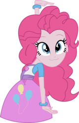 Size: 3211x5019 | Tagged: safe, artist:darksoul46, pinkie pie, equestria girls, g4, my little pony equestria girls: rainbow rocks, :3, absurd resolution, balloon, bracelet, clothes, cute, diapinkes, jewelry, pointing, skirt, wristband