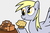 Size: 4936x3288 | Tagged: safe, artist:v0jelly, derpy hooves, pegasus, pony, g4, female, mare, muffin, solo