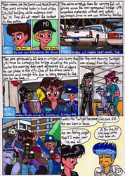 Size: 1407x1972 | Tagged: safe, artist:newyorkx3, flash sentry, twilight sparkle, oc, oc:tommy, alicorn, human, pony, comic:twilight and the big city, g4, comic, female, mare, non-mlp oc, traditional art, twilight sparkle (alicorn)