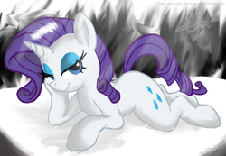 Size: 780x541 | Tagged: safe, artist:14-bis, rarity, pony, unicorn, g4, bedroom eyes, colored, draw me like one of your french girls, female, lidded eyes, solo