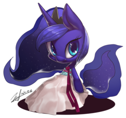 Size: 3152x2944 | Tagged: source needed, useless source url, safe, artist:jggjqm522, princess luna, g4, clothes, female, hanbok, high res, solo