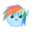 Size: 932x857 | Tagged: safe, artist:heavymetalbronyyeah, rainbow dash, g4, blob, chubbie, cute, dashabetes, female, solo