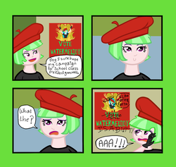 Size: 1721x1631 | Tagged: safe, artist:oneovertwo, drama letter, watermelody, comic:watermelody's campaign, equestria girls, g4, background human, comic