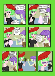 Size: 1700x2338 | Tagged: safe, artist:oneovertwo, drama letter, starlight, watermelody, comic:watermelody's campaign, equestria girls, g4, background human, comic