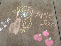 Size: 2048x1536 | Tagged: safe, artist:bloodyokami, applejack, g4, chalk