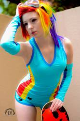 Size: 1357x2048 | Tagged: safe, artist:stunnerstatus, rainbow dash, human, g4, cosplay, goggles, irl, irl human, photo, skateboard