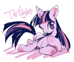 Size: 738x620 | Tagged: safe, artist:ko, twilight sparkle, pony, unicorn, g4, cute, female, pixiv, solo, twiabetes, unicorn twilight