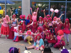 Size: 2592x1936 | Tagged: safe, artist:kyley, pinkie pie, human, g4, too many pinkie pies, cosplay, irl, irl human, photo