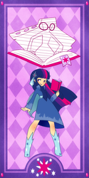 Size: 500x1000 | Tagged: safe, artist:ruhiana, twilight sparkle, human, g4, crossover, female, humanized, magical girl, puella magi madoka magica, solo, witch