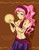 Size: 1615x2085 | Tagged: safe, artist:pandykissu, pinkie pie, human, g4, female, gypsy pie, humanized, musical instrument, romani, solo, tambourine