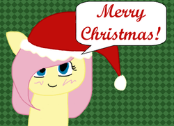 Size: 450x325 | Tagged: safe, artist:softijshamster, fluttershy, g4, 1000 hours in ms paint, christmas, hat, ms paint, santa hat